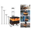 Geanta pentru scule tip troller, 4 roti, maner telescopic, 17 buzunare, 51 x 27 x 36 cm