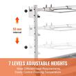Gratar pe carbune cu rotisor electric 42W, Otel Inoxidabil, inaltime de gatit reglabila, 1110x417x1080 mm, 4 roti blocabile