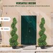 Set 2 plante artificiale spirala, Inaltime 122 cm, Verde, PE si otel