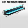 Suport bauturi cu 2 trepte, Iluminare led RGB, Telecomanda si App, USB, retea sau Power Bank, 1210x200x150 mm, Portabil, Acril