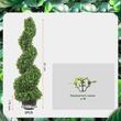 Set 2 plante artificiale spirala, Inaltime 91 cm, Verde, PE si otel