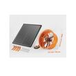 Ventilator cu panou solar pentru mansarda, Aluminiu, Termostat reglabil, Φ400 x 150 mm, Portocaliu, 45 W