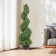 Set 2 plante artificiale spirala, Inaltime 122 cm, Verde, PE si otel