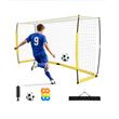 Poarta de fotbal 3.6 x 1.8 m, Portabila si pliabila, tarusi fixare, plasa, stalpi fibra de sticla, galben