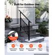 Balustrada pentru 2-3 trepte, Otel, Negru, Kit instalare, Unghi reglabil 0–45°, max 100 kg