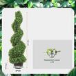 Set 2 plante artificiale spirala, Inaltime 122 cm, Verde, PE si otel