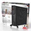 Calorifer electric cu ulei, Camry Negru, Telecomanda, 15 elementi, 3 trepte de putere 1000W / 1500W / 2500W 