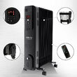 Calorifer electric cu ulei, Camry Negru, Telecomanda, 9 elementi, 3 trepte de putere 800W/1200W/2000W