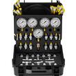 Set pentru testarea presiunii hidraulice 10/100/250/400/600 bar, 5 manometre, 13 cuplaje, 14 conectori T, 5 furtunuri, Otel inoxidabil