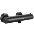 Baterie dus termostatica, Negru mat, Debit de apă reglabil, 20-50 ℃, dimensiune 273 x 66 x 50 mm
