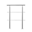Balustrada inox, 1-2 trepte Vivatechnix, 800 x 104 x 1060 mm, Unghi reglabil 0° - 45°, accesorii prindere, 2 x bare transversale