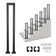 Balustrada pentru 1 x trepte, Otel, Negru, Kit instalare, Inaltime 95 cm, max 100 kg