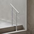 Balustrada inox, 1-2 trepte Vivatechnix, 800 x 104 x 1060 mm, Unghi reglabil 0° - 45°, accesorii prindere, 2 x bare transversale