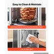 Gratar electric vertical pentru shawarma / kebab, capacitate 22 l, 1500 W, tava scurgere, suport 7 frigarui