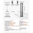 Balustrada pentru 1 x trepte, Otel, Negru, Kit instalare, Inaltime 95 cm, max 100 kg