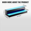 Suport sticle 2 trepte, Iluminare led RGB, Telecomanda si App, USB, retea sau Power Bank, 600x200x150 mm, Portabil, Acril