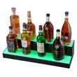 Suport sticle 2 trepte, Iluminare led RGB, Telecomanda si App, USB, retea sau Power Bank, 600x200x150 mm, Portabil, Acril