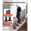 Balustrada pentru 1 x trepte, Otel, Negru, Kit instalare, Inaltime 95 cm, max 100 kg