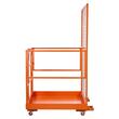 Platforma de lucru tip cusca pentru stivuitor, 1225 x 1148 mm, Capacitate max 635 kg, Otel carbon, 4 x Roti