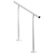Balustrada pentru 2-3 x trepte, Aluminiu, Alb, Kit instalare, Unghi reglabil 0–60°, max 100 kg