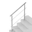 Balustrada inox, 3-4 trepte Vivatechnix, 1200 x 104 x 1060 mm, Unghi reglabil 0° - 45°, accesorii prindere, 2 x bare transversale