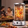 Gratar electric vertical pentru shawarma / kebab, capacitate 11.5 l, 1500 W, tava scurgere, suport 7 frigarui