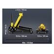 Cric hidraulic 3 tone, 1 piston, Inaltime de ridicare 130-508 mm
