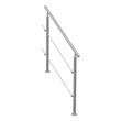 Balustrada inox, 3-4 trepte Vivatechnix, 1200 x 104 x 1060 mm, Unghi reglabil 0° - 45°, accesorii prindere, 2 x bare transversale