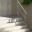 Balustrada inox, 3-4 trepte Vivatechnix, 1200 x 104 x 1060 mm, Unghi reglabil 0° - 45°, accesorii prindere, 2 x bare transversale