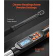Cheie dinamometrica digitala cu deschidere reglabila a falcii 0-38 mm,  precizie ±2%, Cuplu 6.8-135 Nm