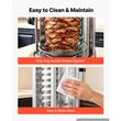Gratar electric vertical pentru shawarma / kebab, capacitate 11.5 l, 1500 W, tava scurgere, suport 7 frigarui