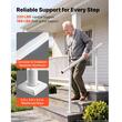 Balustrada pentru 2-3 x trepte, Aluminiu, Alb, Kit instalare, Unghi reglabil 0–60°, max 100 kg