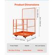 Platforma de lucru tip cusca pentru stivuitor, 1225 x 1148 mm, Capacitate max 635 kg, Otel carbon, 4 x Roti