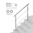 Balustrada inox, 3-4 trepte Vivatechnix, 1200 x 104 x 1060 mm, Unghi reglabil 0° - 45°, accesorii prindere, 2 x bare transversale
