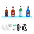 Suport sticle, Iluminare led RGB, Telecomanda si App, USB, retea sau Power Bank, 762x114x32 mm, Portabil, Acril
