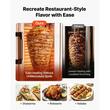 Gratar electric vertical pentru shawarma / kebab, capacitate 11.5 l, 1500 W, tava scurgere, suport 7 frigarui