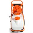 Pulverizator cu carucior cu tanc de 60 litri, electric cu baterie 12 Ah, 6 Bar, Inaltime pulverizare 4 m, furtun 38.4 m, debit 4.1 l/min, 8 x duze, 2 x baghete
