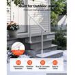 Balustrada pentru 2-3 x trepte, Aluminiu, Alb, Kit instalare, Unghi reglabil 0–60°, max 100 kg