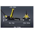 Cric hidraulic 3 tone, 2 pistoane, Inaltime de ridicare 85-500 mm, Otel