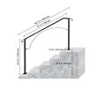 Balustrada fier forjat, 4-5 trepte Vivatechnix, Inaltime 1100 mm, lungime 1694 mm, pozitii reglabile, Negru mat