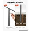 Balustrada pentru 1-2 x trepte, Otel, Negru, Kit instalare, max 100 kg