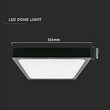 Plafoniera patrata cu senzor de miscare, Negru, 18W, lumina neutra 4000K, IP44, 1800 lm, 225x225 mm