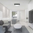Plafoniera patrata cu senzor de miscare, Negru, 18W, lumina neutra 4000K, IP44, 1800 lm, 225x225 mm