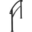 Balustrada fier forjat, 1-3 trepte Vivatechnix, Inaltime 106 cm, lungime 100 cm, pozitii reglabile, Negru mat