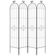 Set 4 x spalier metalic pentru gradina, 220 x 52.5 cm, Otel, Negru