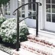 Balustrada fier forjat, 1-3 trepte Vivatechnix, Inaltime 106 cm, lungime 100 cm, pozitii reglabile, Negru mat
