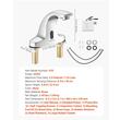 Baterie lavoar cu Senzor, Temperatura reglabila, Argintiu, 160 x 45 x 145 mm