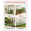 Set 4 x spalier metalic pentru gradina, 220 x 52.5 cm, Otel, Negru