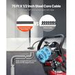 Sarpe electric pentru desfundat tevi, 4 x capete taiere, Lungime 23 m, Diametru 13 mm, pentru tevi 50-150 mm, Pedala actionata cu aer