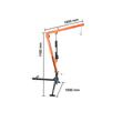 Macara hidraulica pentru camionete, Capacitate 450 kg, Control pivotant 360°, Brat telescopic